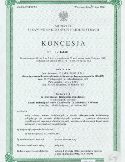 koncesja mswia