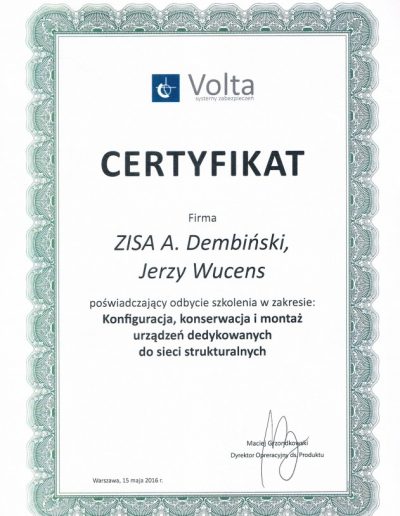 certyfikat zisa