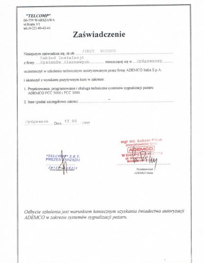 zaświadczenie telcomp zisa