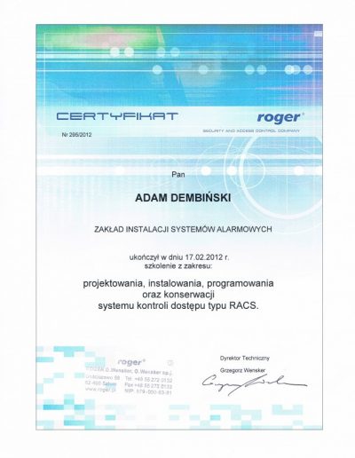certyfikat